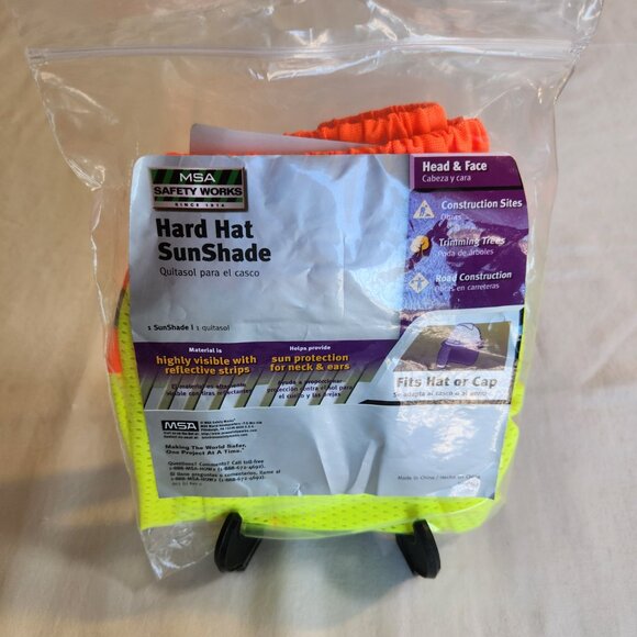 NEW MSA Safety 10098020 Hard Hat Sun Shade Protector Breathable Mesh Hi Viz Work - Picture 3 of 5